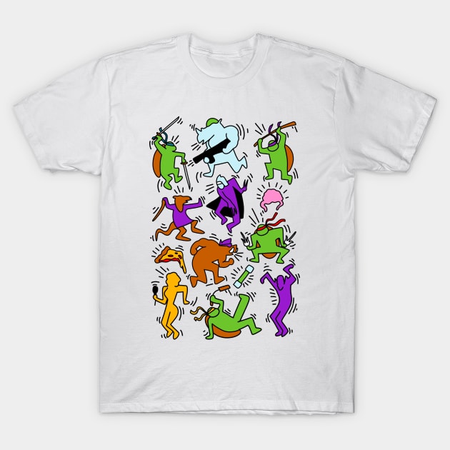 Pop Ninja Turtles T-Shirt by BuckRogers